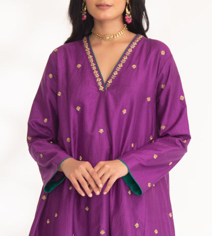 Iya Kurta Set Purple