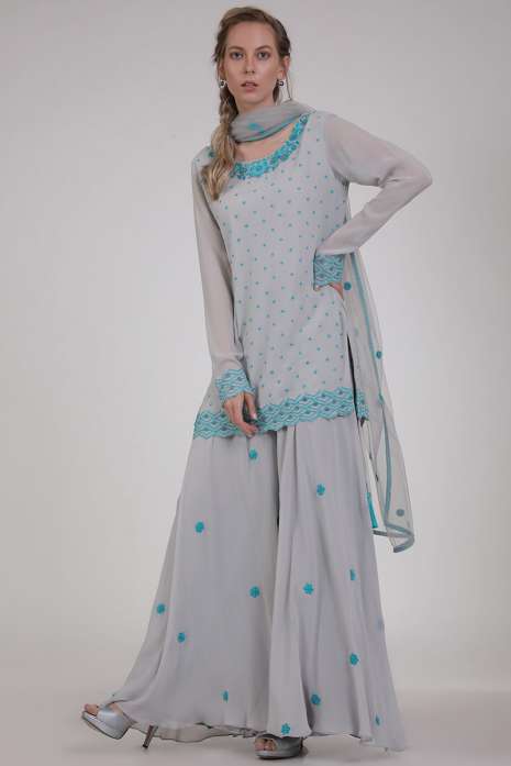 Eva Kurta Set Grey