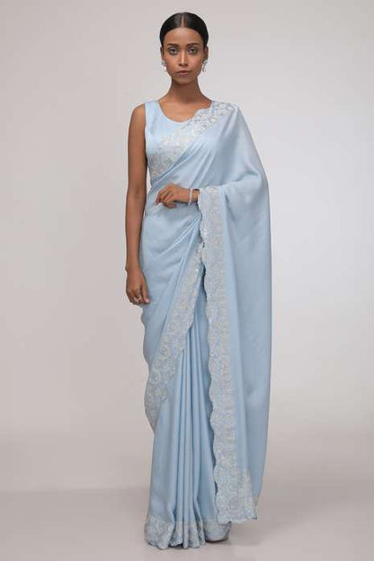 Cerulean haze Saree (Powder Blue)