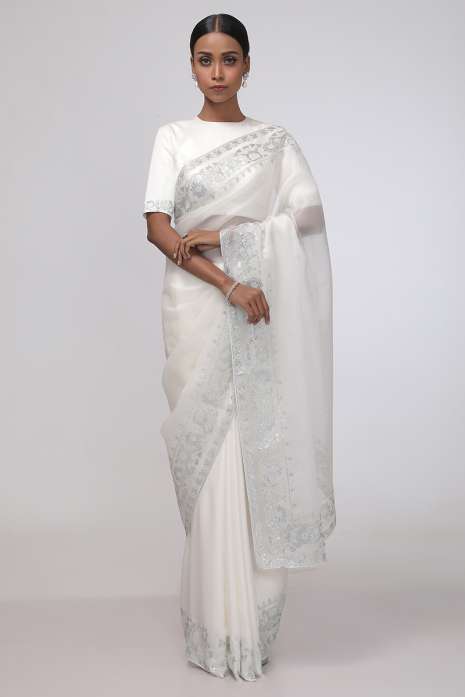 Snowflake's Serenity Saree (Off white)