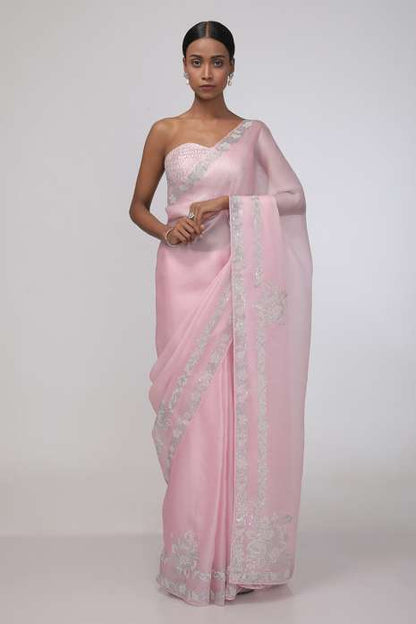 Vintage Blush Saree (Soft Pink)