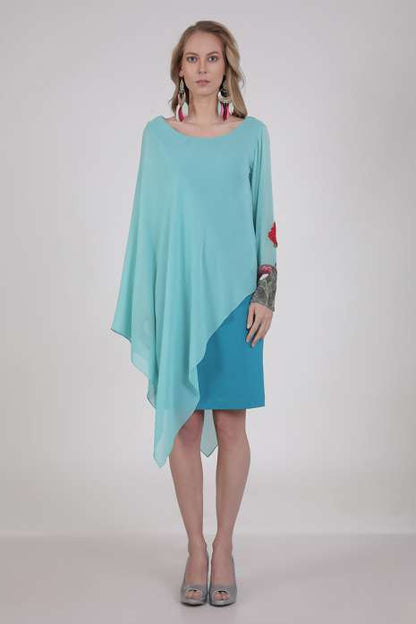 Lyered Tunic Teal and Aqua