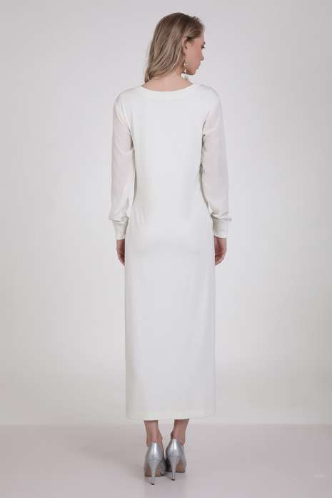 Hand Embroidery Layered Tunic Ivory