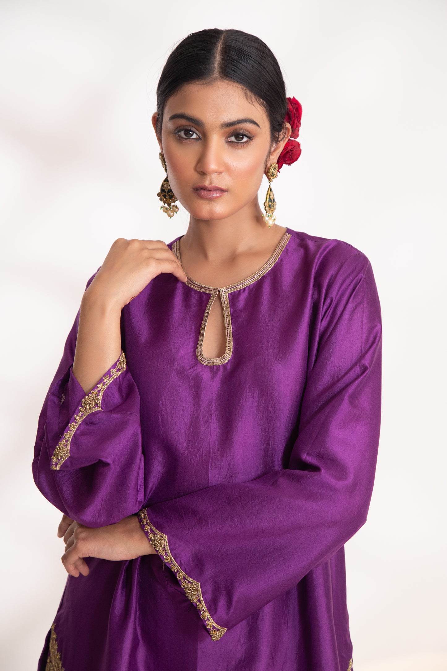 Lekha Kurta Set Purple