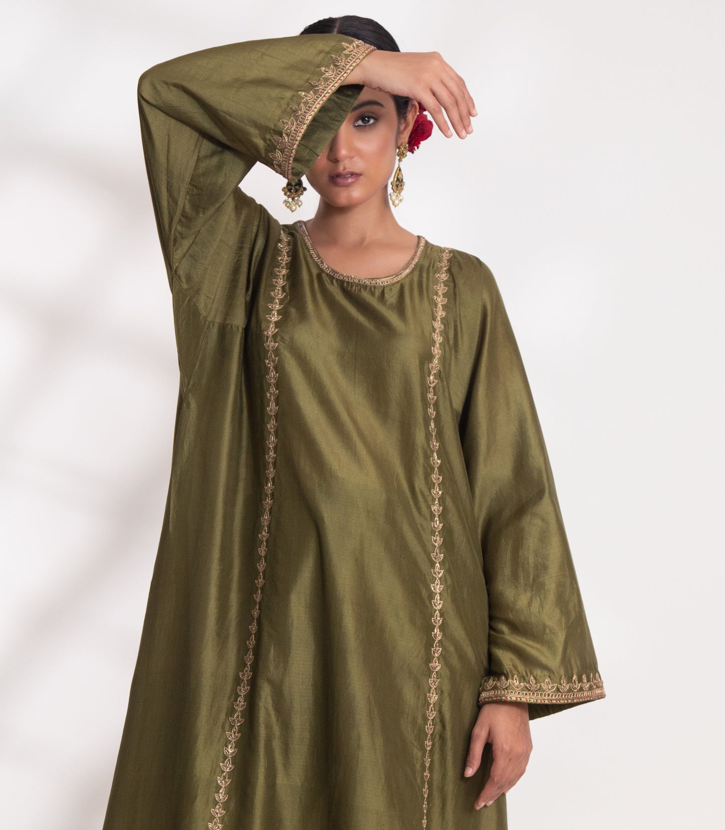 Kanak Kurta Set Henna Green