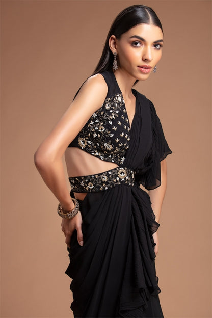 Ziba Saree Black