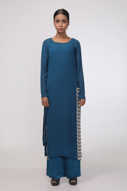 Tunic with Pant Teal and Ivory