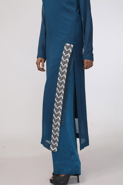 Tunic with Pant Teal and Ivory