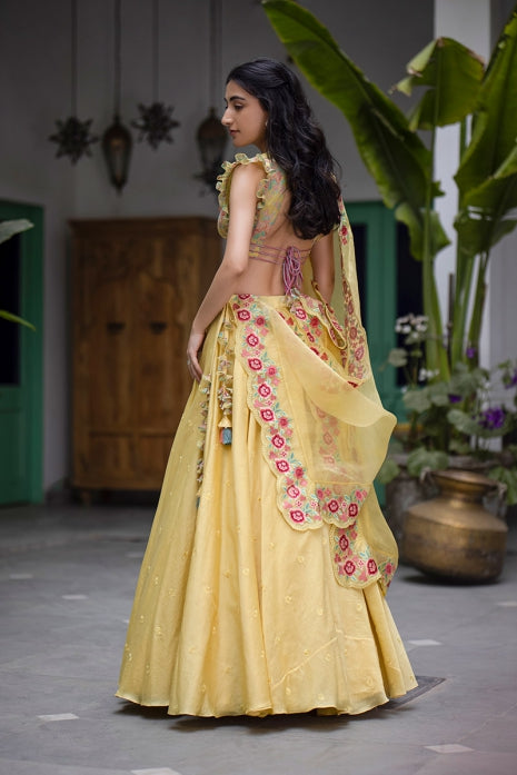 Sunheri Lehenga Set Yellow