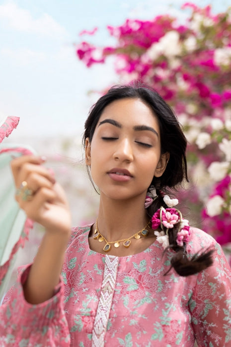 Raima Kurta Set Pink and Mint