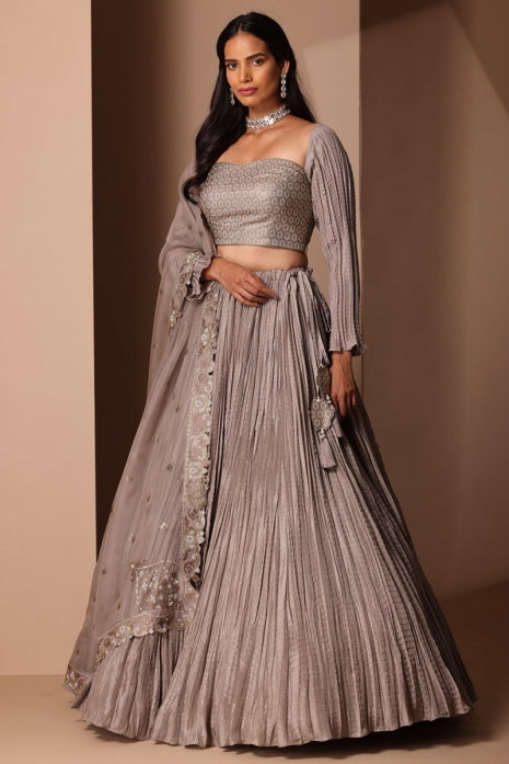 Suramya Lehenga set Grey