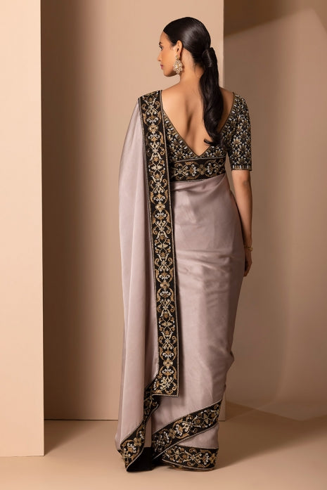 Tridha Saree Grey