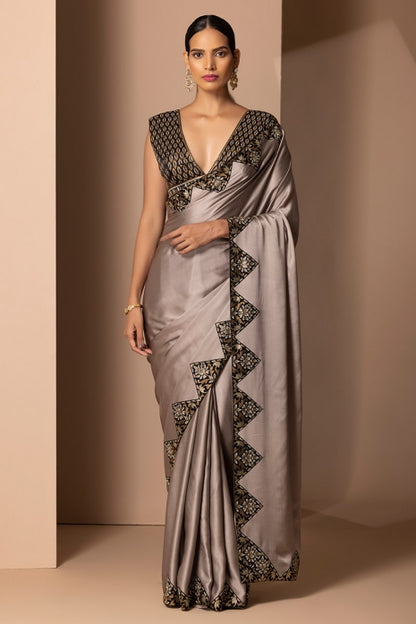 Tridha Saree Grey