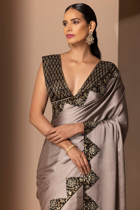 Tridha Saree Grey