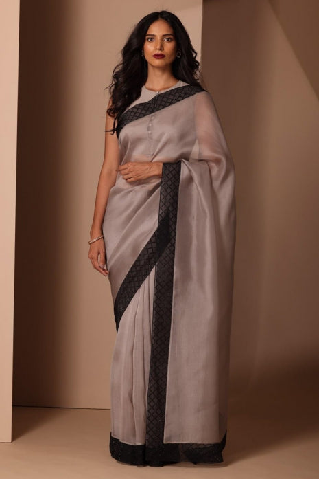 Saanjh Saree Grey