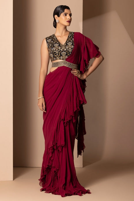 Miraya Saree Maroon