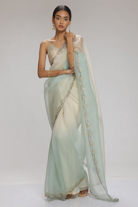 Epidote Saree Mint