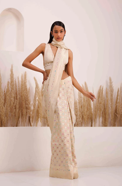 Falguni Saree Ivory