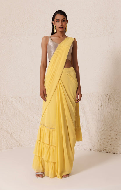 Mellow Yellow Saree Yellow