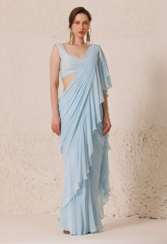 Emyrean Saree Ice Blue