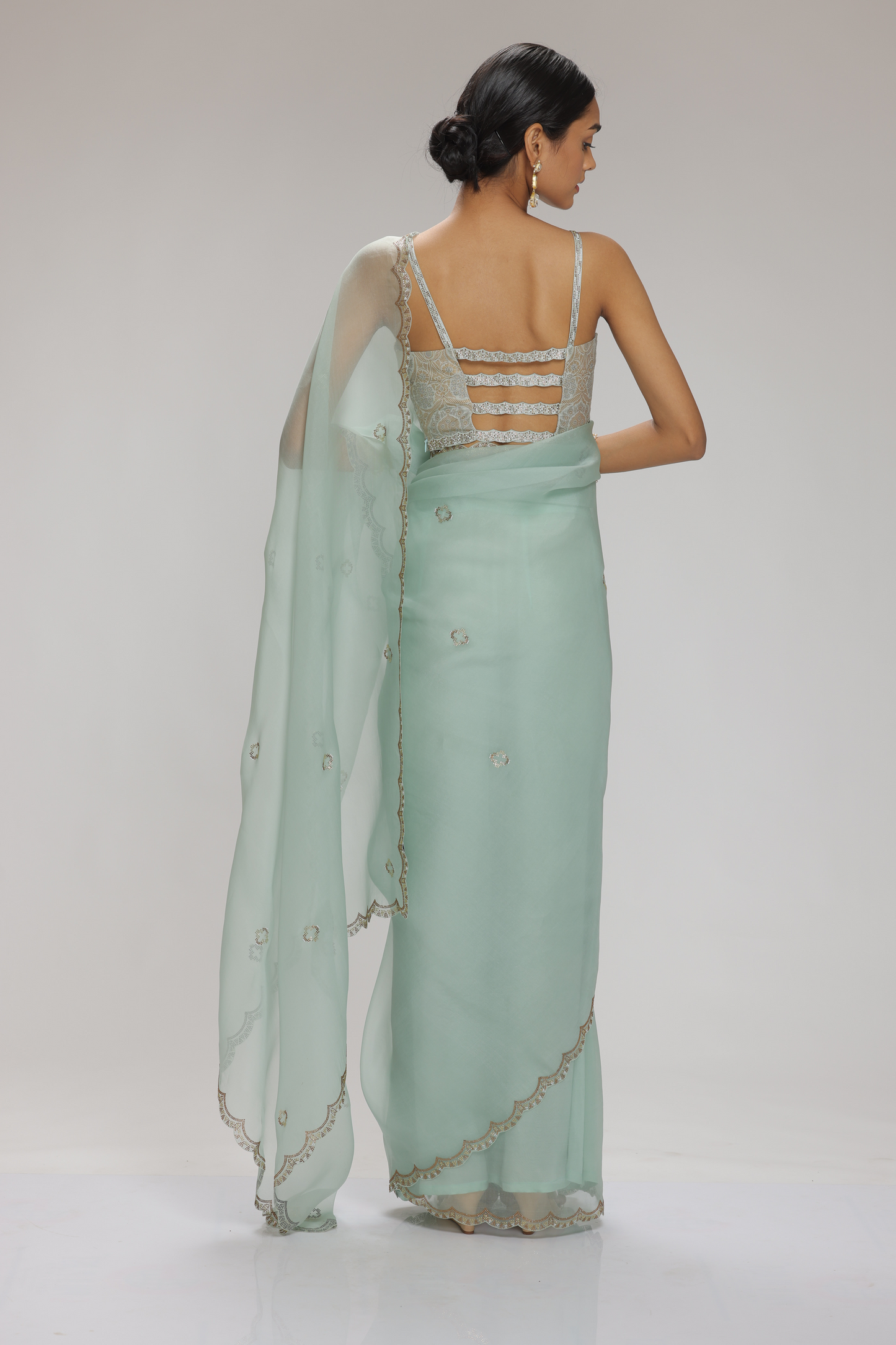 Olivine Saree Mint