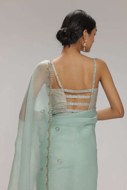 Olivine Saree Mint