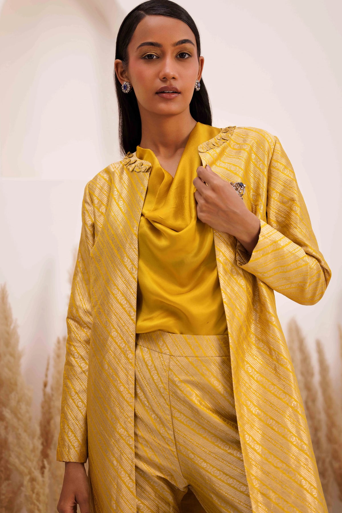 Jenith Jenith Jacket Co-ord Set Heritage Yellow – chhayamehrotra