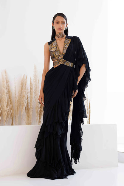 Shahida Saree Black