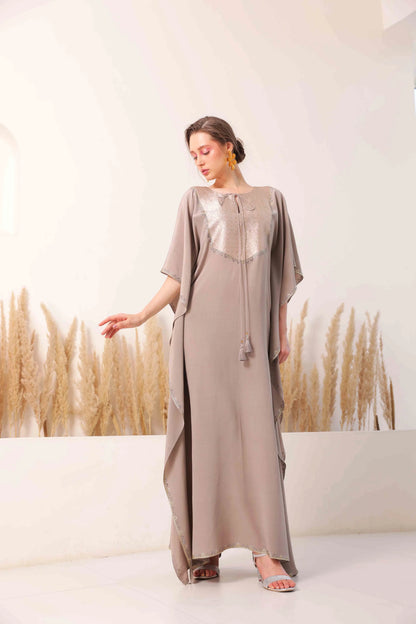 Sheron Kaftan Silver Grey